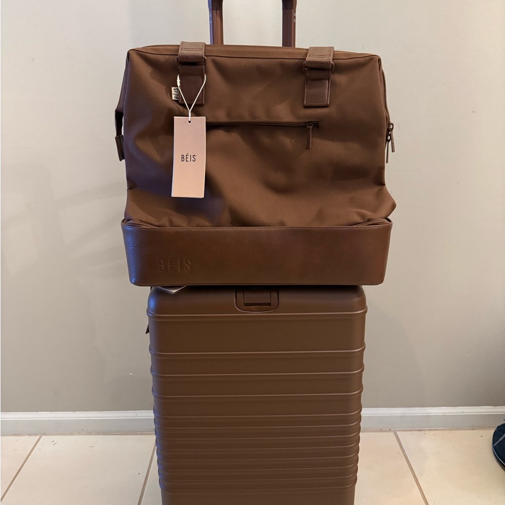 Beis carry on roller and tote - Maple